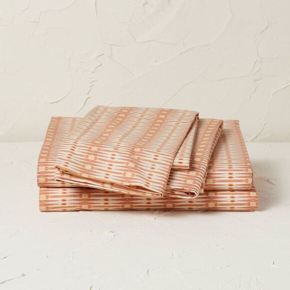 Opalhouse designed with Jungalow Other - Twin/Twin XL Printed Cotton Percale Sheet Set Kayl Orange